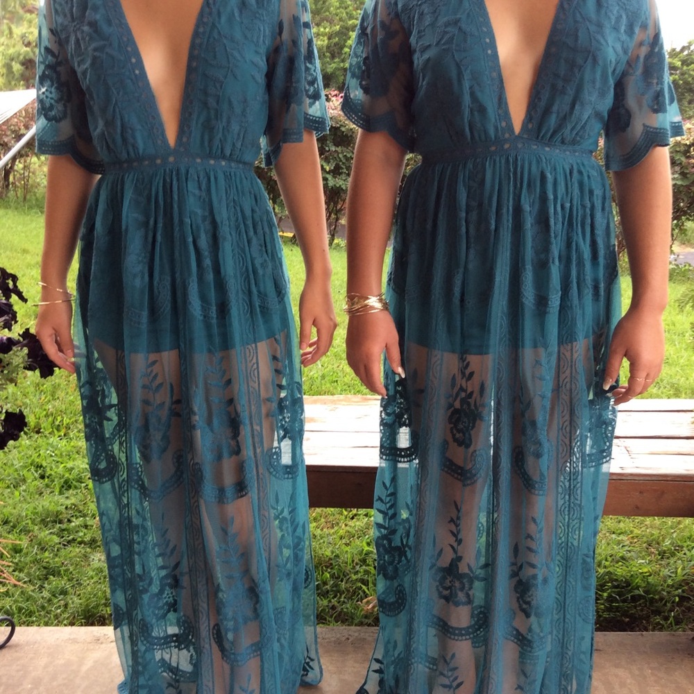 Teal Maxi Romper